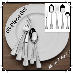 Mikasa Cosmo Satin 65-Piece Flatware Set, Crafted of 18/10 Stainless Steel